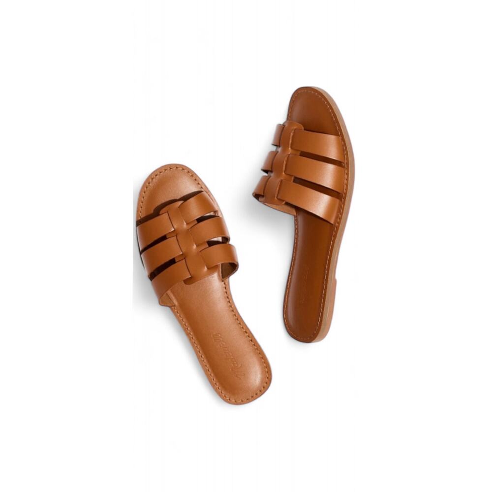 Madewell Boardwalk Fisherman Slide Sandal in Leather